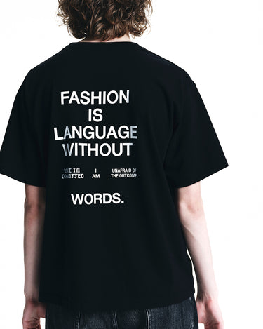 FASHION IS LANGUAGE Crewneck Pocket Tee