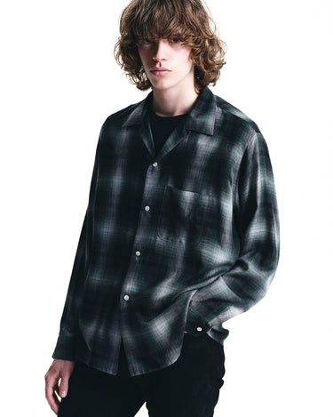 T.Rayon Ombre Open Collar Shirt