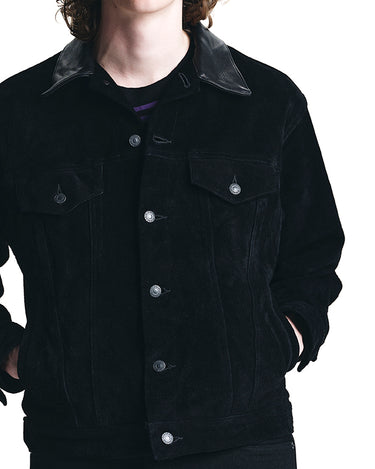 Washed Leather Trucker Jacket