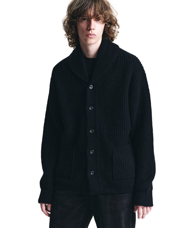Baby Alpaca Wool Shawl Collar Knit Cardigan