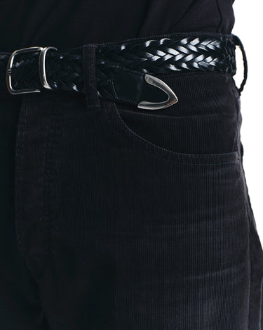 Leather Semi Wide Mesh Belt