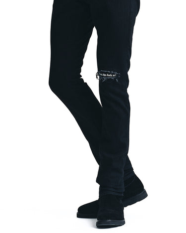 119 Black STR Denim S.Slim Jeans KST