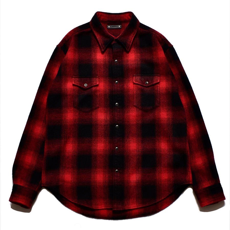 Ombre Check Flannel RF Western SH