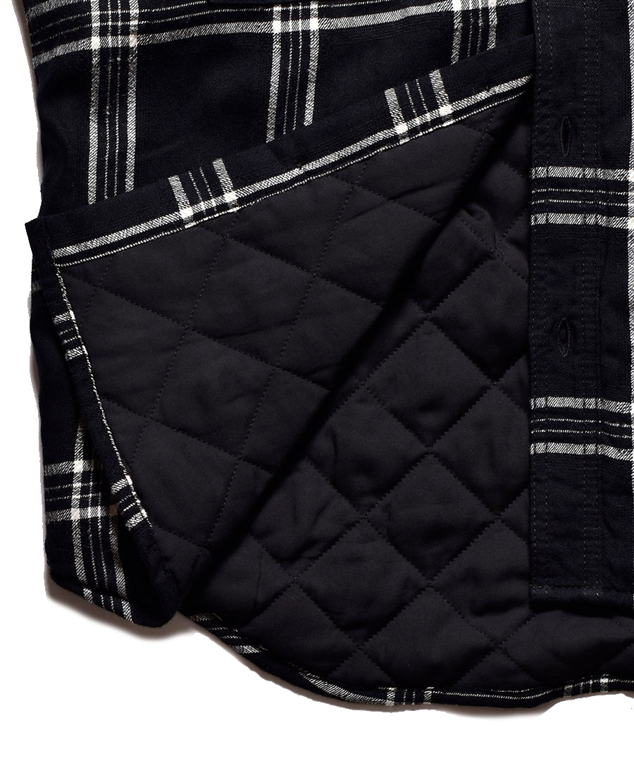 R.Wool Flannel Check Denim Quiltliner Over SH