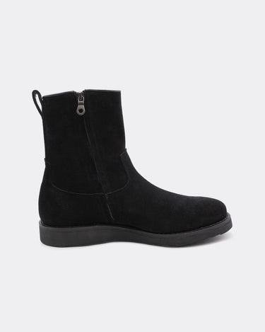 Suede Leather Side Zipper Boots