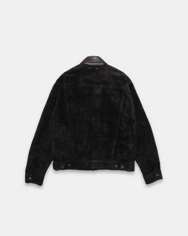Washed Leather Trucker Jacket