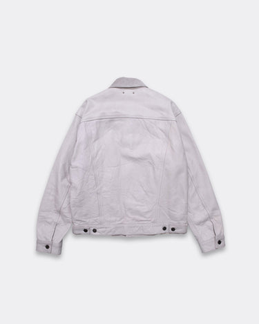 Washed Leather Trucker Jacket