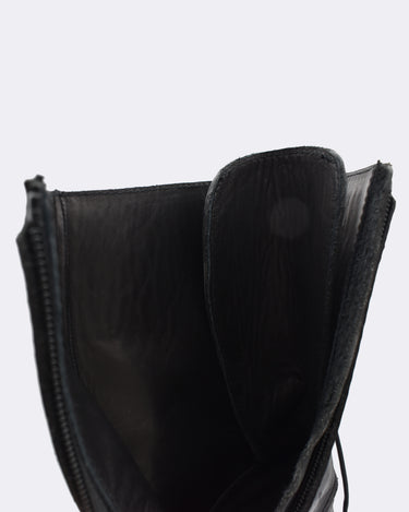 Leather Back Laceup Boots
