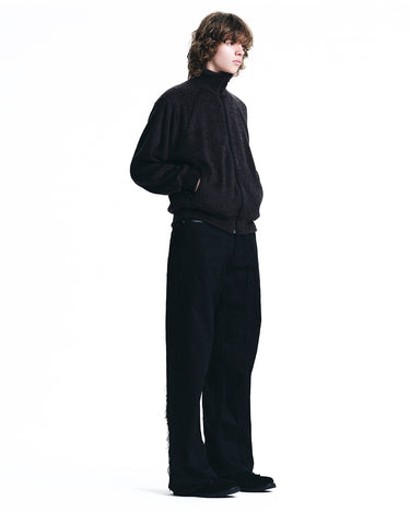 A.Wool Shaggy Track Jacket