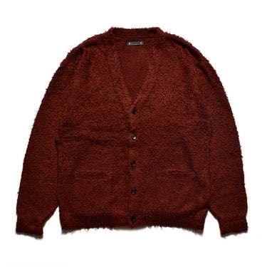 Shaggy Cotton Knit Cardigan