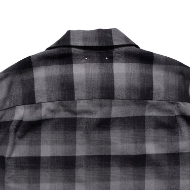 C.R Flow Ombre Check Open Collar L/S SH