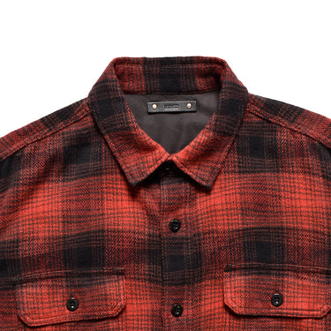 Distortion Ombre Check Flannel Over SH