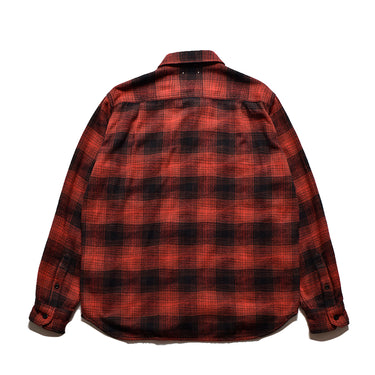 Distortion Ombre Check Flannel Over SH