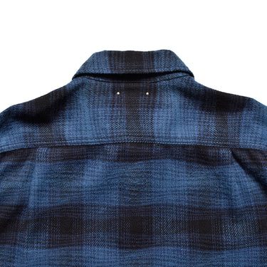 Distortion Ombre Check Flannel Over SH