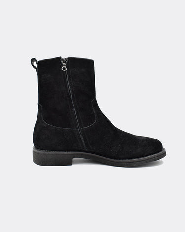 Suede Leather Sidezip Boots