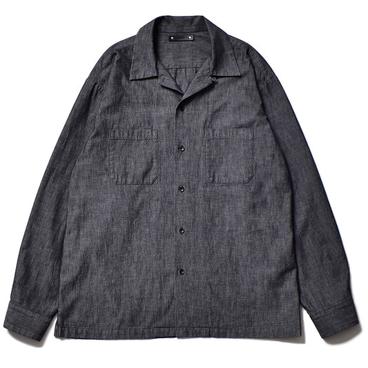 Chambray Open Coller L/S SH