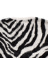Zebra Mohair Knit Crewneck Pullover