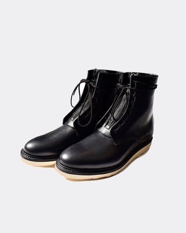 Leather Zipper Unit Military Boots