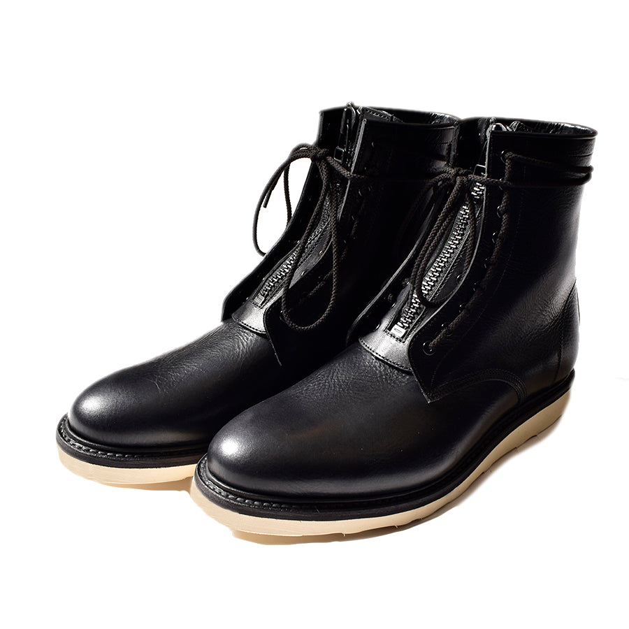 Leather Zipper Unit Military Boots