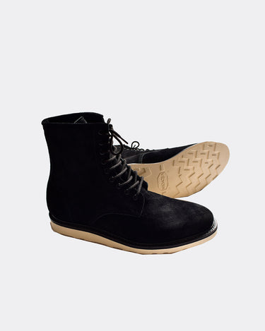 Suede Leather Zipper Unit Military Boots