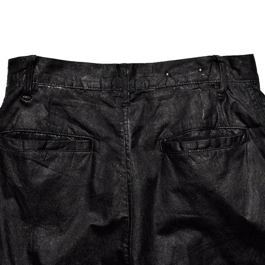 Black Coating Denim Wide Cargo SPS