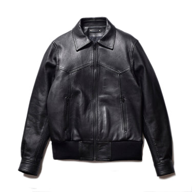 Sheep Leather Zipup Rib JKT