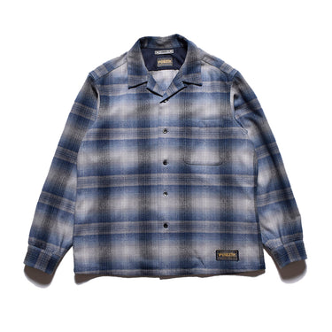 PENDLETON W.Plaid Open Collar SH