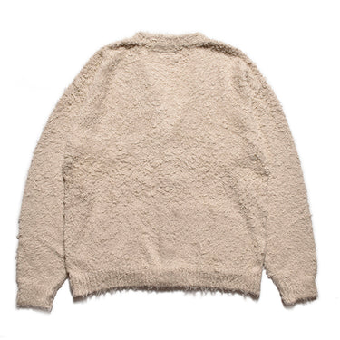 Shaggy Cotton Knit Cardigan