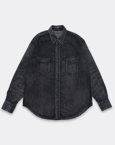 Black Denim Western Shirt BKU