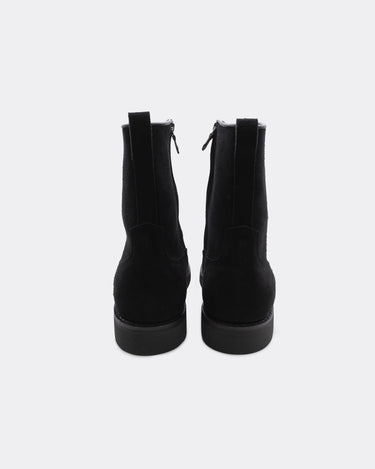 Suede Leather Side Zipper Boots