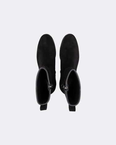 Suede Leather Side Zipper Boots