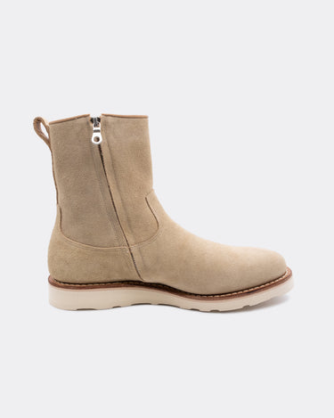 Suede Leather Side Zipper Boots