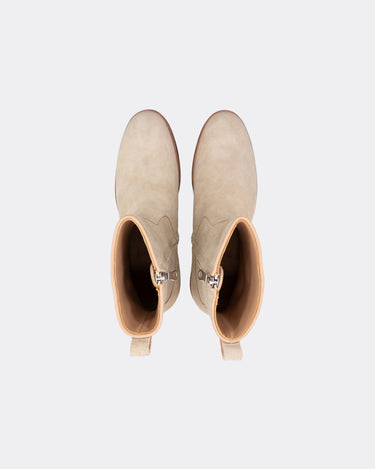 Suede Leather Side Zipper Boots