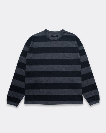 EF.Wool Interlock Border Print Crewneck L/S Pullover