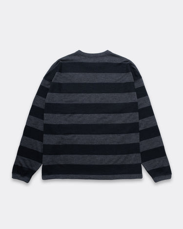 EF.Wool Interlock Border Print Crewneck L/S Pullover