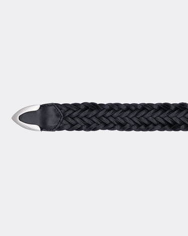 Leather Semi Wide Mesh Belt
