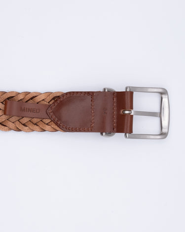 Leather Semi Wide Mesh Belt