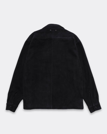 Full Grain Suede Open Collar Work Shirt