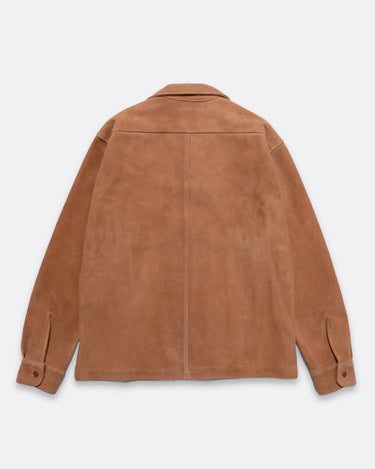 Full Grain Suede Open Collar Work Shirt