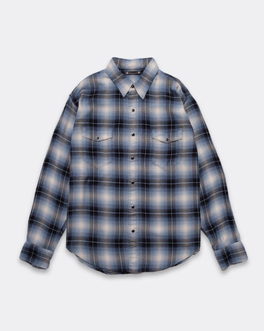 R.Flannel Ombre Western Shirt
