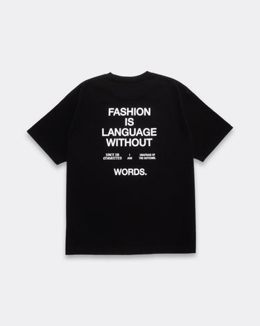 FASHION IS LANGUAGE Crewneck Pocket Tee