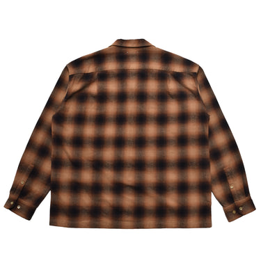 C.Flannel Ombre Open Collar SH