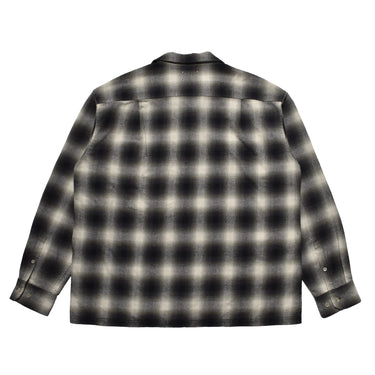 C.Flannel Ombre Open Collar SH