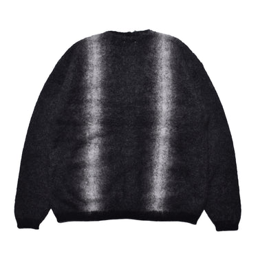 Fuzzy Stripe Mohair Knit Cardigan