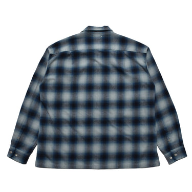 C.Flannel Ombre Open Collar SH