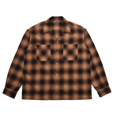 C.Flannel Ombre Open Collar SH