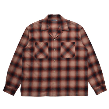 C.Flannel Ombre Open Collar SH