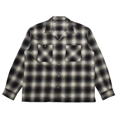 C.Flannel Ombre Open Collar SH