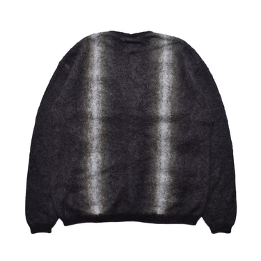 Fuzzy Stripe Mohair Knit Cardigan
