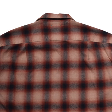 C.Flannel Ombre Open Collar SH